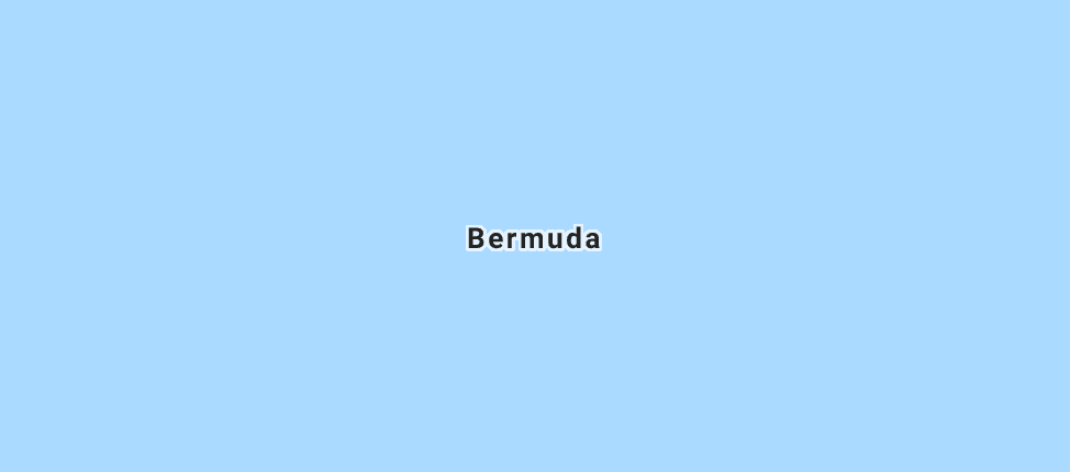 Screenshot of a Google Map displaying the Bermuda Triangle